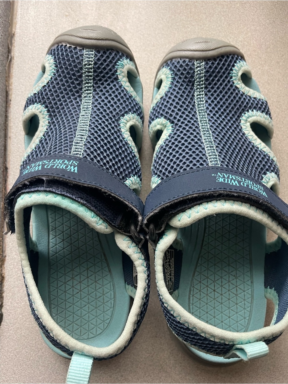 Kids Aqua Mesh Water Shoes - Navy & Mint